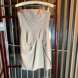 Elegant Cream Strapless Dress
